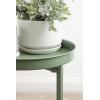 imageKate and Laurel Celia Round Metal Foldable Tray Accent Table Teal with Gold BaseGreen