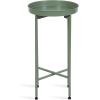 imageKate and Laurel Celia Round Metal Foldable Tray Accent Table Teal with Gold BaseGreen