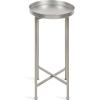 imageKate and Laurel Celia Round Metal Foldable Tray Accent Table Teal with Gold BaseSilver