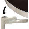 imageKate and Laurel Celia Round Metal Foldable Tray Accent Table Teal with Gold BaseSilverBlack