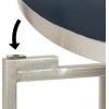 imageKate and Laurel Celia Round Metal Foldable Tray Accent Table Teal with Gold BaseSilverNavy Blue