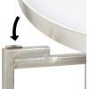 imageKate and Laurel Celia Round Metal Foldable Tray Accent Table Teal with Gold BaseSilverWhite