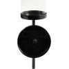 imageKate and Laurel Blaise Transitional Metal Wall Sconce 5 x 6 x 14 Antique Bronze Modern Round Candle Holder with Removable Glass Cylinder for Flameless CandlesBlack