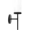 imageKate and Laurel Blaise Transitional Metal Wall Sconce 5 x 6 x 14 Antique Bronze Modern Round Candle Holder with Removable Glass Cylinder for Flameless CandlesBlack