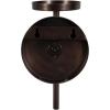 imageKate and Laurel Blaise Transitional Metal Wall Sconce 5 x 6 x 14 Antique Bronze Modern Round Candle Holder with Removable Glass Cylinder for Flameless CandlesBronze