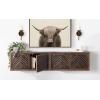 imageKate and Laurel Blaise Transitional Metal Wall Sconce 5 x 6 x 14 Antique Bronze Modern Round Candle Holder with Removable Glass Cylinder for Flameless CandlesBronze
