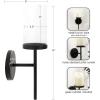 imageKate and Laurel Blaise Transitional Metal Wall Sconce 5 x 6 x 14 Antique Bronze Modern Round Candle Holder with Removable Glass Cylinder for Flameless CandlesBlack