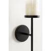 imageKate and Laurel Blaise Transitional Metal Wall Sconce 5 x 6 x 14 Antique Bronze Modern Round Candle Holder with Removable Glass Cylinder for Flameless CandlesBlack
