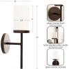imageKate and Laurel Blaise Transitional Metal Wall Sconce 5 x 6 x 14 Antique Bronze Modern Round Candle Holder with Removable Glass Cylinder for Flameless CandlesBronze