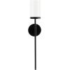 imageKate and Laurel Blaise Transitional Metal Wall Sconce 5 x 6 x 14 Antique Bronze Modern Round Candle Holder with Removable Glass Cylinder for Flameless CandlesBlack