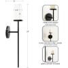 imageKate and Laurel Blaise Transitional Metal Wall Sconce 5 x 6 x 14 Antique Bronze Modern Round Candle Holder with Removable Glass Cylinder for Flameless CandlesBlack