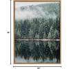 imageKate and Laurel Sylvie Misty Forest Framed Canvas Wall Art by Emiko and Mark Franzen of F2Images 18x40 Natural Smoky Forest Mountain Photograph Art for WallNatural