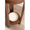 imageKate and Laurel Foxford Modern Tiered Round Drink Table 12 x 12 x 30 Walnut Brown Transitional TwoTier Circle Plant Stand for Use as Living Room Pedestal Table or Small Bedroom NightstandWalnut Brown