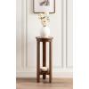 imageKate and Laurel Foxford Modern Tiered Round Drink Table 12 x 12 x 30 Walnut Brown Transitional TwoTier Circle Plant Stand for Use as Living Room Pedestal Table or Small Bedroom NightstandWalnut Brown
