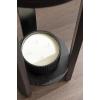 imageKate and Laurel Foxford Modern Tiered Round Drink Table 12 x 12 x 30 Walnut Brown Transitional TwoTier Circle Plant Stand for Use as Living Room Pedestal Table or Small Bedroom NightstandBlack
