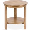 imageKate and Laurel Foxford Modern Tiered Round Drink Table 12 x 12 x 30 Walnut Brown Transitional TwoTier Circle Plant Stand for Use as Living Room Pedestal Table or Small Bedroom NightstandNatural