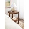 imageKate and Laurel Foxford Modern Tiered Round Drink Table 12 x 12 x 30 Walnut Brown Transitional TwoTier Circle Plant Stand for Use as Living Room Pedestal Table or Small Bedroom NightstandWalnut Brown