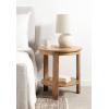 imageKate and Laurel Foxford Modern Tiered Round Drink Table 12 x 12 x 30 Walnut Brown Transitional TwoTier Circle Plant Stand for Use as Living Room Pedestal Table or Small Bedroom NightstandNatural