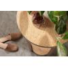 imageKate and Laurel Foxford Modern Tiered Round Drink Table 12 x 12 x 30 Walnut Brown Transitional TwoTier Circle Plant Stand for Use as Living Room Pedestal Table or Small Bedroom NightstandNatural