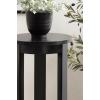 imageKate and Laurel Foxford Modern Tiered Round Drink Table 12 x 12 x 30 Walnut Brown Transitional TwoTier Circle Plant Stand for Use as Living Room Pedestal Table or Small Bedroom NightstandBlack