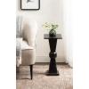 imageKate and Laurel Gaeta Modern Square Pedestal Drink Table 10 x 10 x 22 Black Transitional Mango Wood Mini Table for Use as Small Bedroom Nightstand or Indoor Plant Stand
