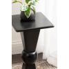 imageKate and Laurel Gaeta Modern Square Pedestal Drink Table 10 x 10 x 22 Black Transitional Mango Wood Mini Table for Use as Small Bedroom Nightstand or Indoor Plant Stand
