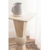 imageKate and Laurel Gaeta Modern Square Pedestal Drink Table 10 x 10 x 22 Bleached Wood Coastal Mango Wood Mini Table for Use as Small Bedroom Nightstand or Indoor Plant Stand