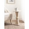 imageKate and Laurel Gaeta Modern Square Pedestal Drink Table 10 x 10 x 22 Bleached Wood Coastal Mango Wood Mini Table for Use as Small Bedroom Nightstand or Indoor Plant Stand