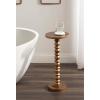 imageKate and Laurel Konya Modern Wooden Round Drink Table 10 x 10 x 23 Antique Gold TotemInspired Accent Pedestal Table with Turned Base for Use as Indoor Plant Stand or Mini Nightstand OptionGold