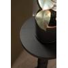 imageKate and Laurel Konya Modern Wooden Round Drink Table 10 x 10 x 23 Antique Gold TotemInspired Accent Pedestal Table with Turned Base for Use as Indoor Plant Stand or Mini Nightstand OptionBlack