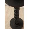 imageKate and Laurel Konya Modern Wooden Round Drink Table 10 x 10 x 23 Antique Gold TotemInspired Accent Pedestal Table with Turned Base for Use as Indoor Plant Stand or Mini Nightstand OptionBlack
