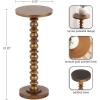 imageKate and Laurel Konya Modern Wooden Round Drink Table 10 x 10 x 23 Antique Gold TotemInspired Accent Pedestal Table with Turned Base for Use as Indoor Plant Stand or Mini Nightstand OptionGold