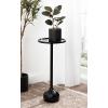 imageKate and Laurel Miki Modern Pedestal Drink Table 10 x 10 x 23 Black Decorative Accent Martini Table for Use as Plant Stand Indoors or Outdoors or as a Living Room AccentBlack