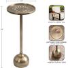 imageKate and Laurel Miki Modern Pedestal Drink Table 10 x 10 x 23 Black Decorative Accent Martini Table for Use as Plant Stand Indoors or Outdoors or as a Living Room AccentGold