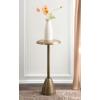 imageKate and Laurel Morizet Modern Round Drink Table 10 x 10 x 22 Antique Brass Transitional Metal Martini Table with Pedestal Design for Use as Small Indoor Plant Stand or Living Room Accent