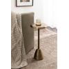 imageKate and Laurel Morizet Modern Round Drink Table 10 x 10 x 22 Antique Brass Transitional Metal Martini Table with Pedestal Design for Use as Small Indoor Plant Stand or Living Room Accent