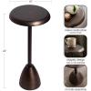 imageKate and Laurel Morizet Modern Round Drink Table 10 x 10 x 22 Bronze Transitional Metal Martini Table with Pedestal Design for Use as Small Indoor Plant Stand or Living Room Accent