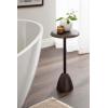 imageKate and Laurel Morizet Modern Round Drink Table 10 x 10 x 22 Bronze Transitional Metal Martini Table with Pedestal Design for Use as Small Indoor Plant Stand or Living Room Accent
