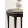 imageKate and Laurel Rava Modern Metal Round Drink Table 10 x 10 x 21 Antique Nickel Cast Aluminum Accent Table for Use as Indoor Plant Stand or Living Room Decor PieceBlack