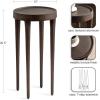 imageKate and Laurel Rava Modern Metal Round Drink Table 10 x 10 x 21 Antique Nickel Cast Aluminum Accent Table for Use as Indoor Plant Stand or Living Room Decor PieceBronze