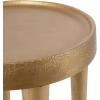 imageKate and Laurel Rava Modern Metal Round Drink Table 10 x 10 x 21 Antique Nickel Cast Aluminum Accent Table for Use as Indoor Plant Stand or Living Room Decor PieceGold