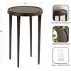 imageKate and Laurel Rava Modern Metal Round Drink Table 10 x 10 x 21 Antique Nickel Cast Aluminum Accent Table for Use as Indoor Plant Stand or Living Room Decor PieceBronze
