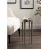 imageKate and Laurel Rava Modern Metal Round Drink Table 10 x 10 x 21 Antique Nickel Cast Aluminum Accent Table for Use as Indoor Plant Stand or Living Room Decor PieceSilver