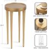imageKate and Laurel Rava Modern Metal Round Drink Table 10 x 10 x 21 Antique Nickel Cast Aluminum Accent Table for Use as Indoor Plant Stand or Living Room Decor PieceGold