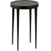 imageKate and Laurel Rava Modern Metal Round Drink Table 10 x 10 x 21 Antique Nickel Cast Aluminum Accent Table for Use as Indoor Plant Stand or Living Room Decor PieceBlack