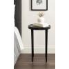 imageKate and Laurel Rava Modern Metal Round Drink Table 10 x 10 x 21 Antique Nickel Cast Aluminum Accent Table for Use as Indoor Plant Stand or Living Room Decor PieceBlack