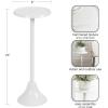imageKate and Laurel Sanzo Modern Metal Pedestal Drink Table 9 x 9 x 23 Black Decorative Martini Table with Hammered Tabletop for Use as Indoor Plant Stand or Living Room Mini TableWhite