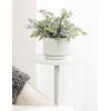 imageKate and Laurel Sanzo Modern Metal Pedestal Drink Table 9 x 9 x 23 Black Decorative Martini Table with Hammered Tabletop for Use as Indoor Plant Stand or Living Room Mini TableWhite