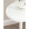 imageKate and Laurel Sanzo Modern Metal Pedestal Drink Table 9 x 9 x 23 Black Decorative Martini Table with Hammered Tabletop for Use as Indoor Plant Stand or Living Room Mini TableWhite