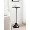 imageKate and Laurel Sanzo Modern Metal Pedestal Drink Table 9 x 9 x 23 Black Decorative Martini Table with Hammered Tabletop for Use as Indoor Plant Stand or Living Room Mini TableBlack